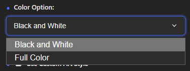 Advanced Options Panel